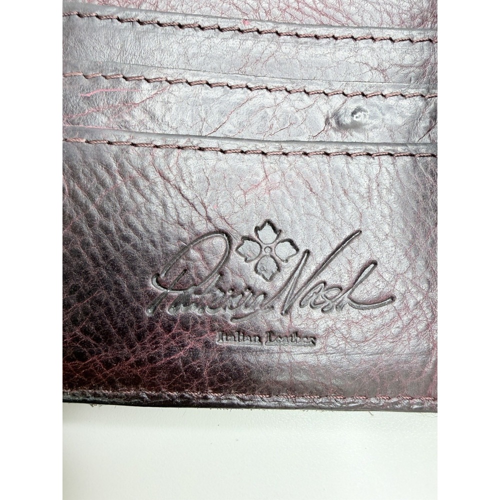Patricia Nash Reiti Leather Wallet Kisslock Change Pocket Three Fold Burgundy - Picture 8 of 14